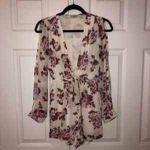 Floral print romper